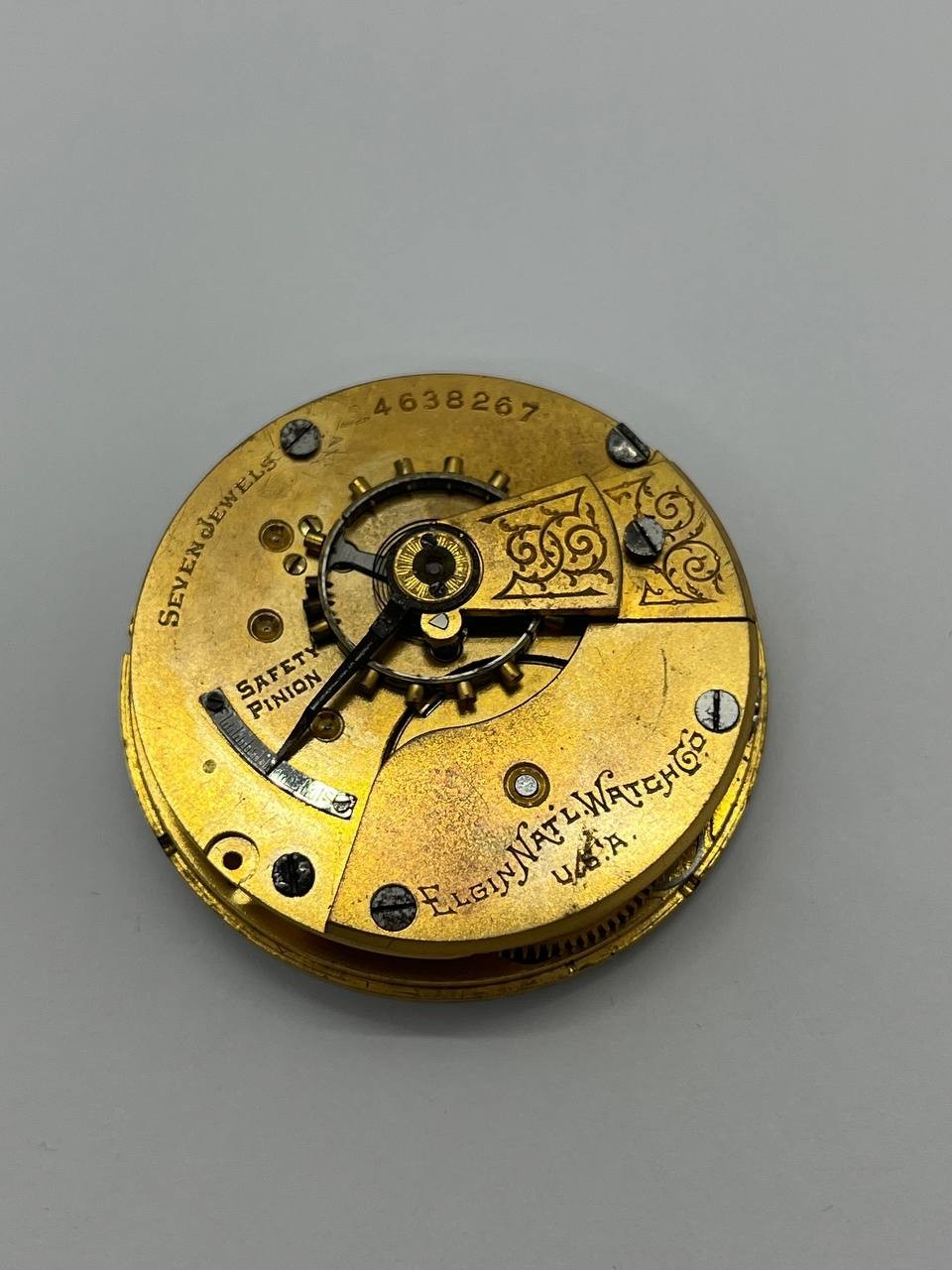 Elgin pocket watch movement 18s