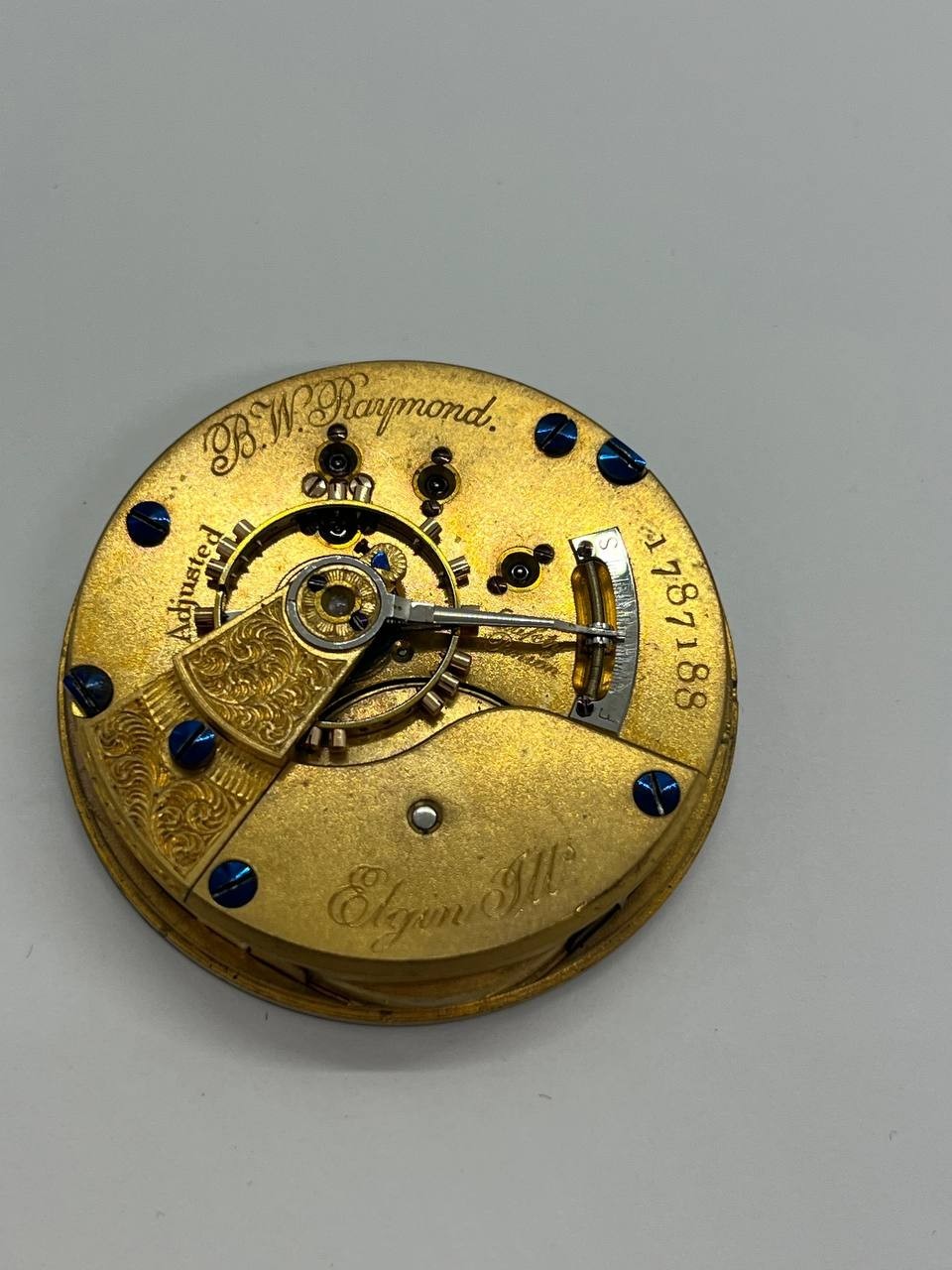 Elgin pocket watch movement 18s