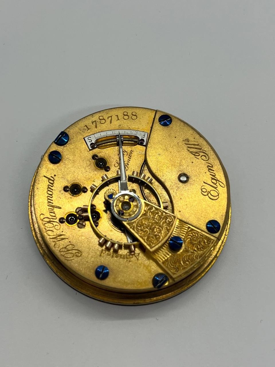 Elgin pocket watch movement 18s