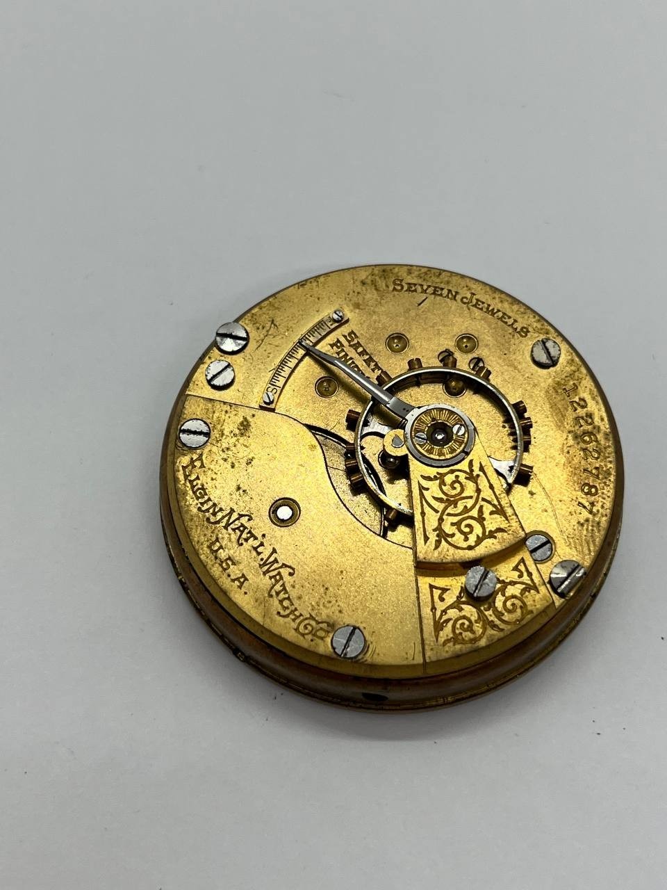 Elgin pocket watch movement 18s