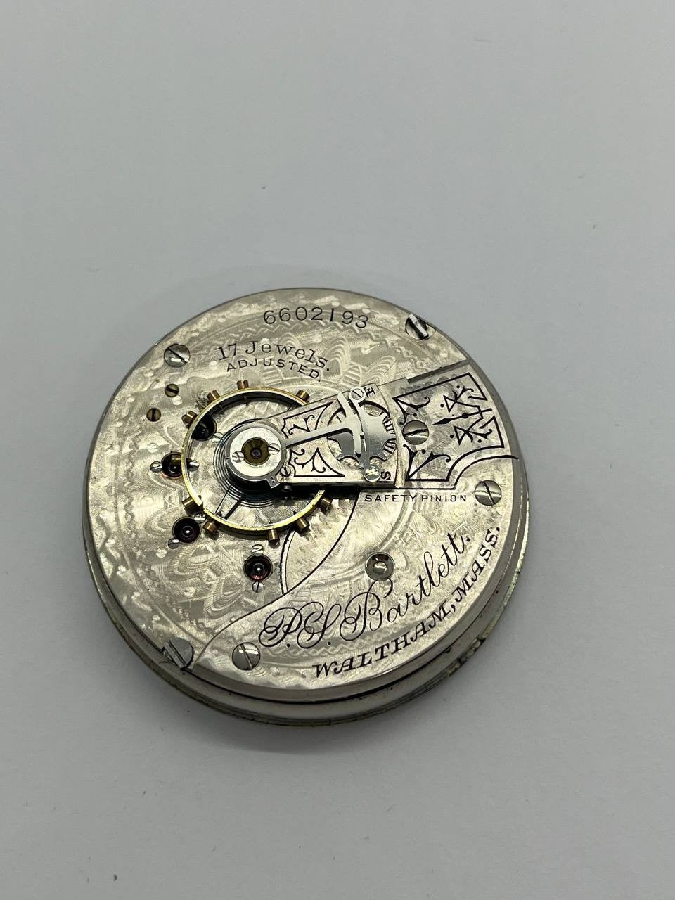 Waltham pocket watch movement 18s