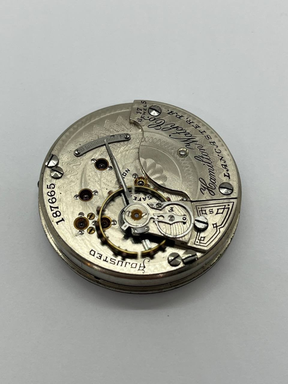 Hamilton pocket watch movement 18s
