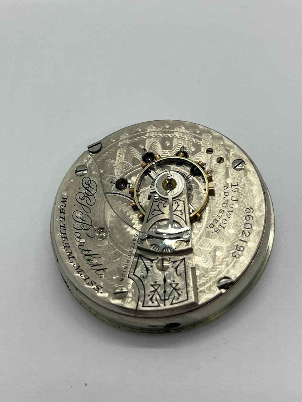 Waltham pocket watch movement 18s