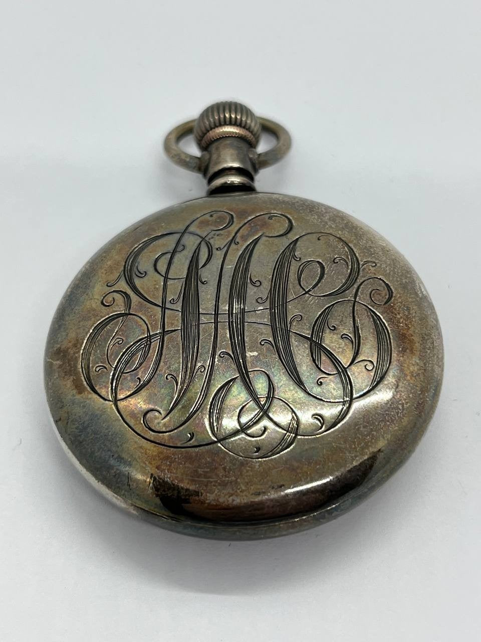 Sterling silver pocket watch case 16s