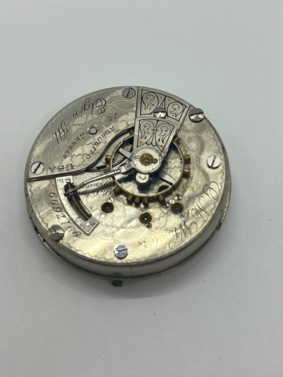 Elgin pocket watch movement 18s