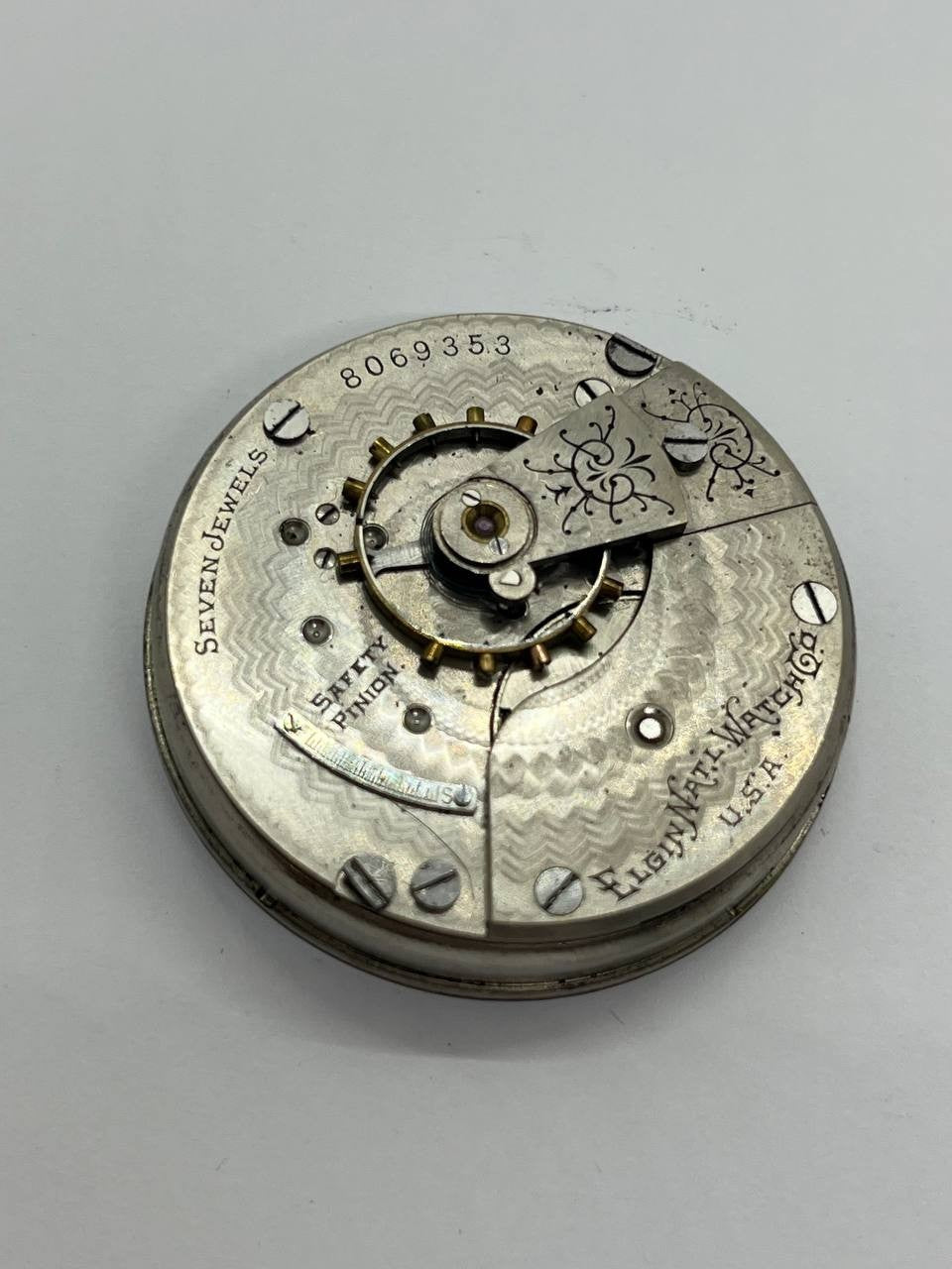 Elgin pocket watch movement 18s