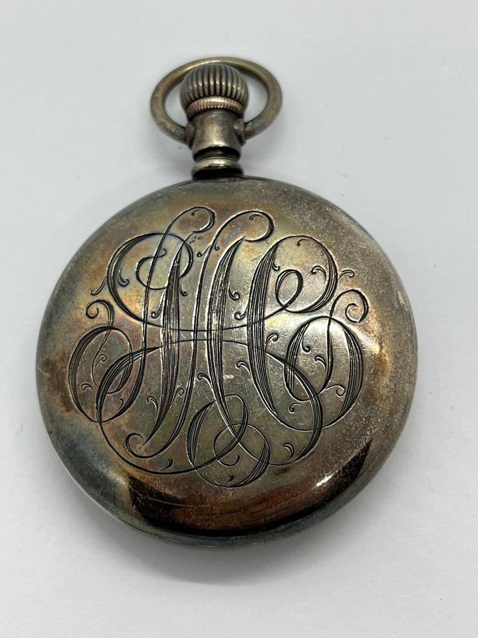 Sterling silver pocket watch case 16s