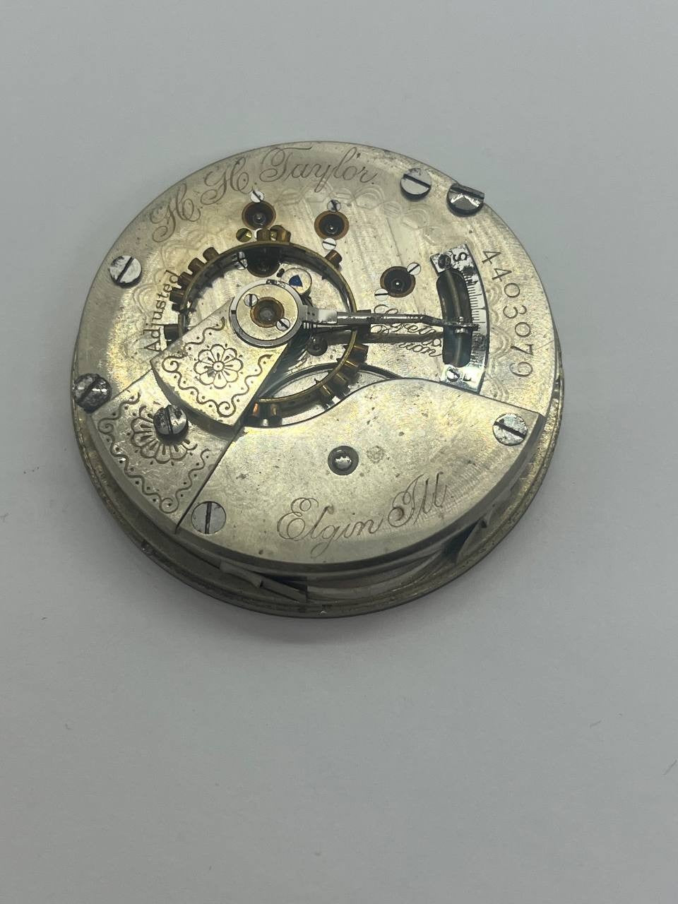 Elgin pocket watch movement 18s