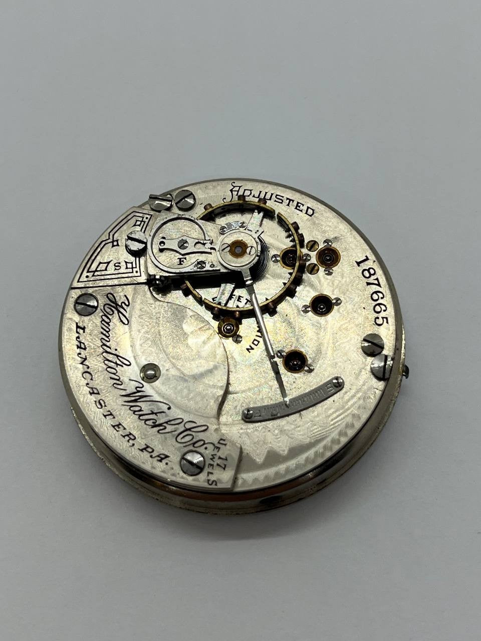 Hamilton pocket watch movement 18s
