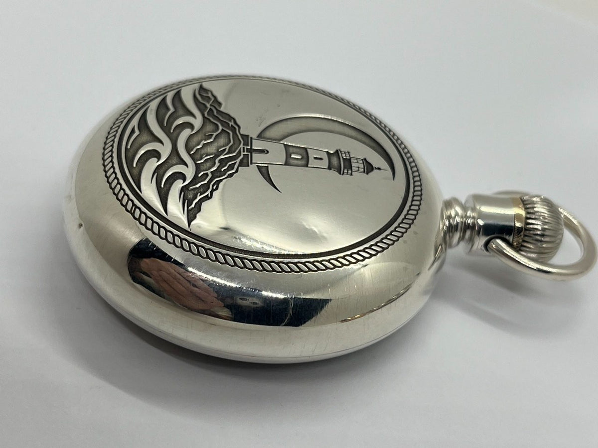 silver filled pocket watch case 18s engraved