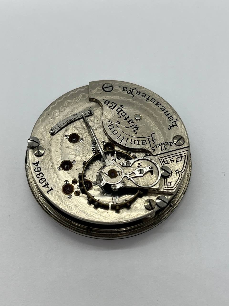 Hamilton pocket watch movement 18s
