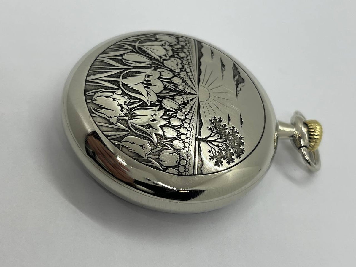 engraved pocket watch case 18s