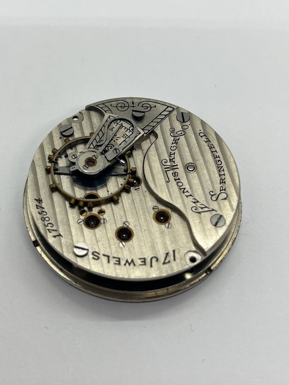 Illinois pocket watch movement 18s