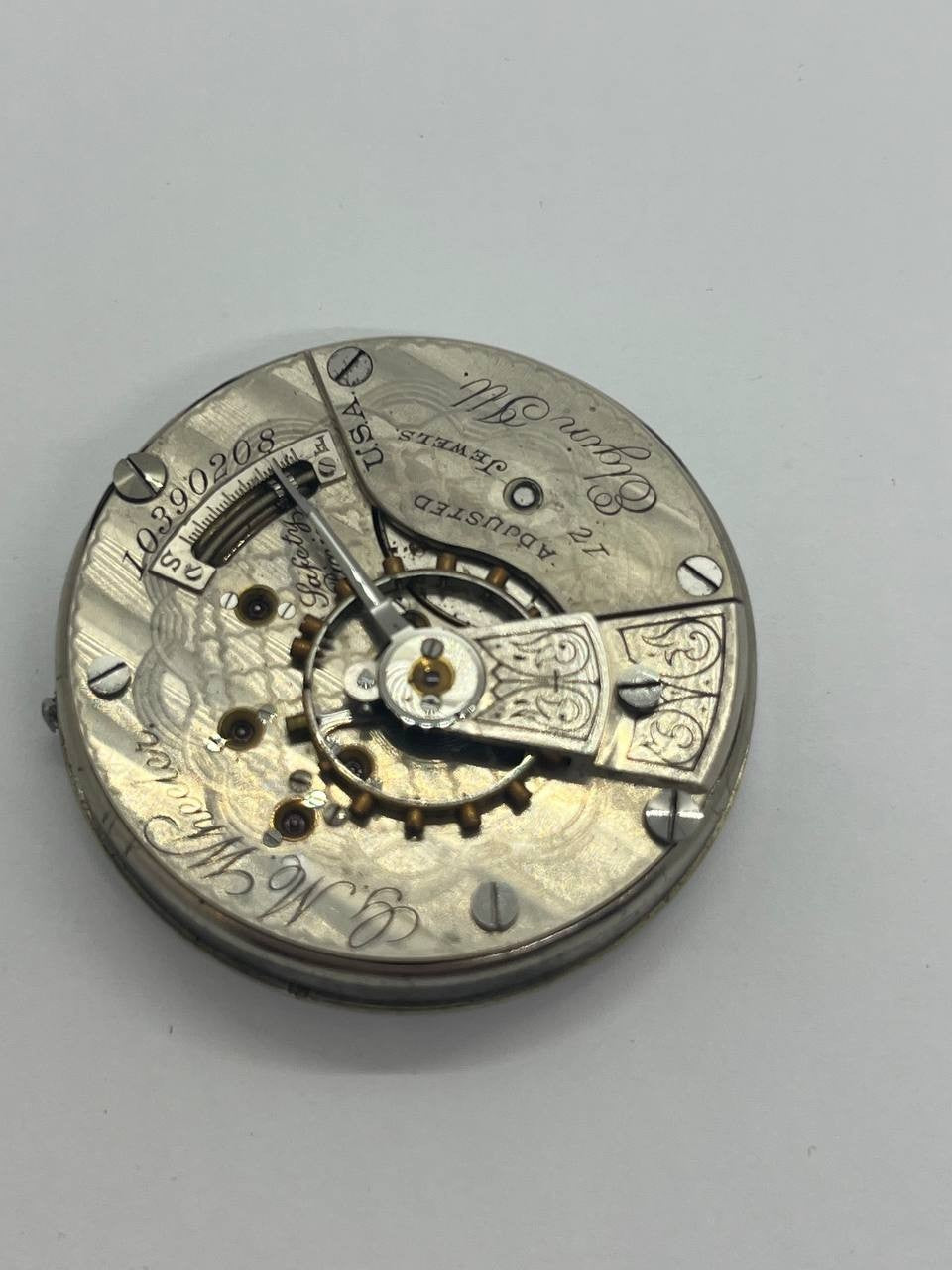 Elgin pocket watch movement 18s