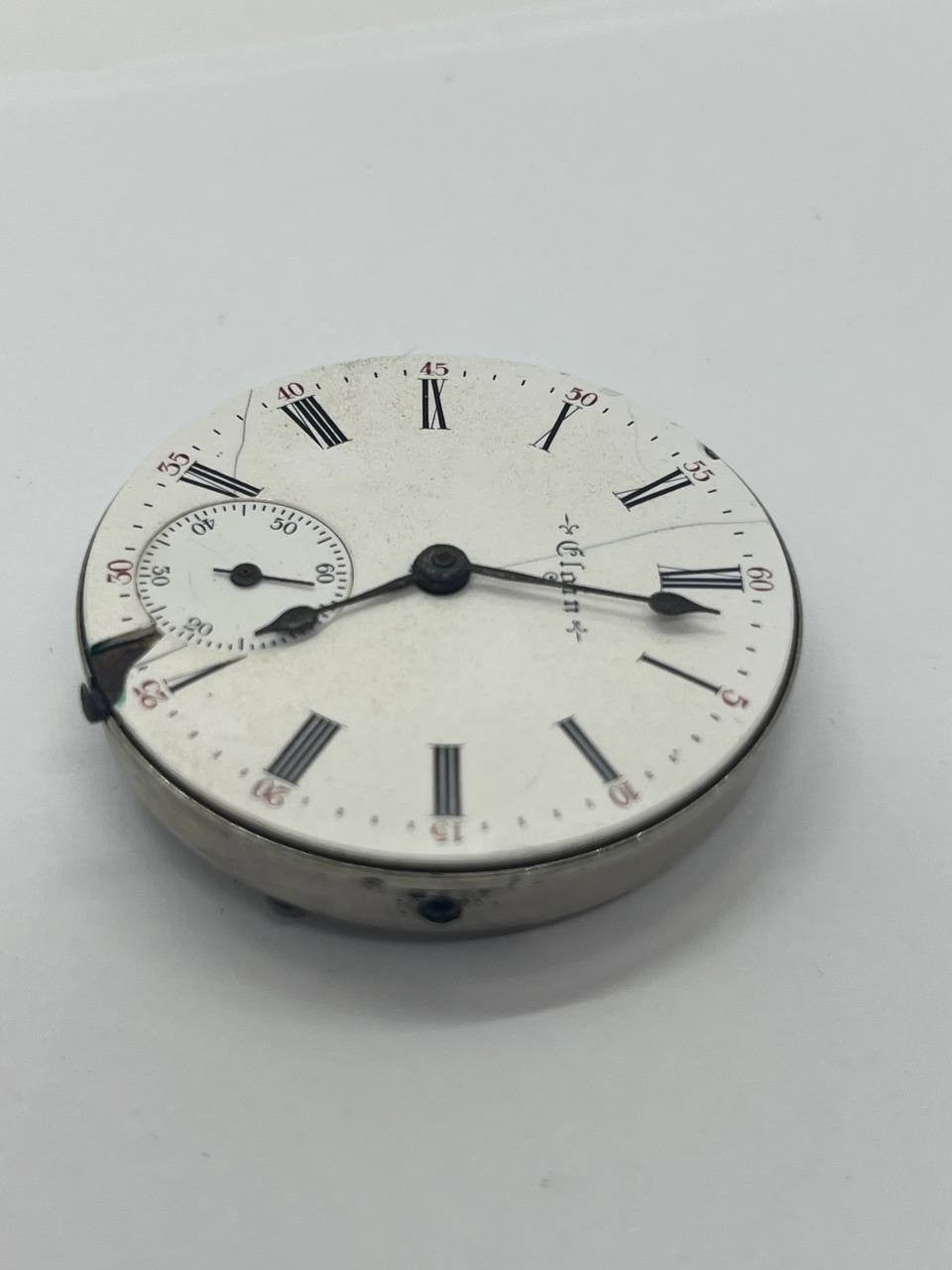 Elgin pocket watch movement 18s