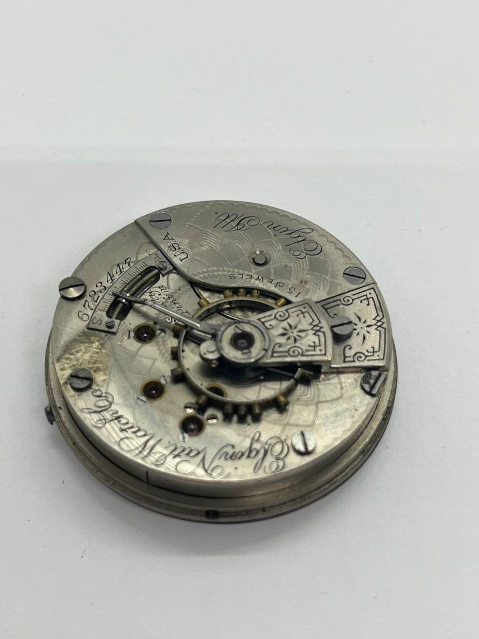 Elgin pocket watch movement 18s