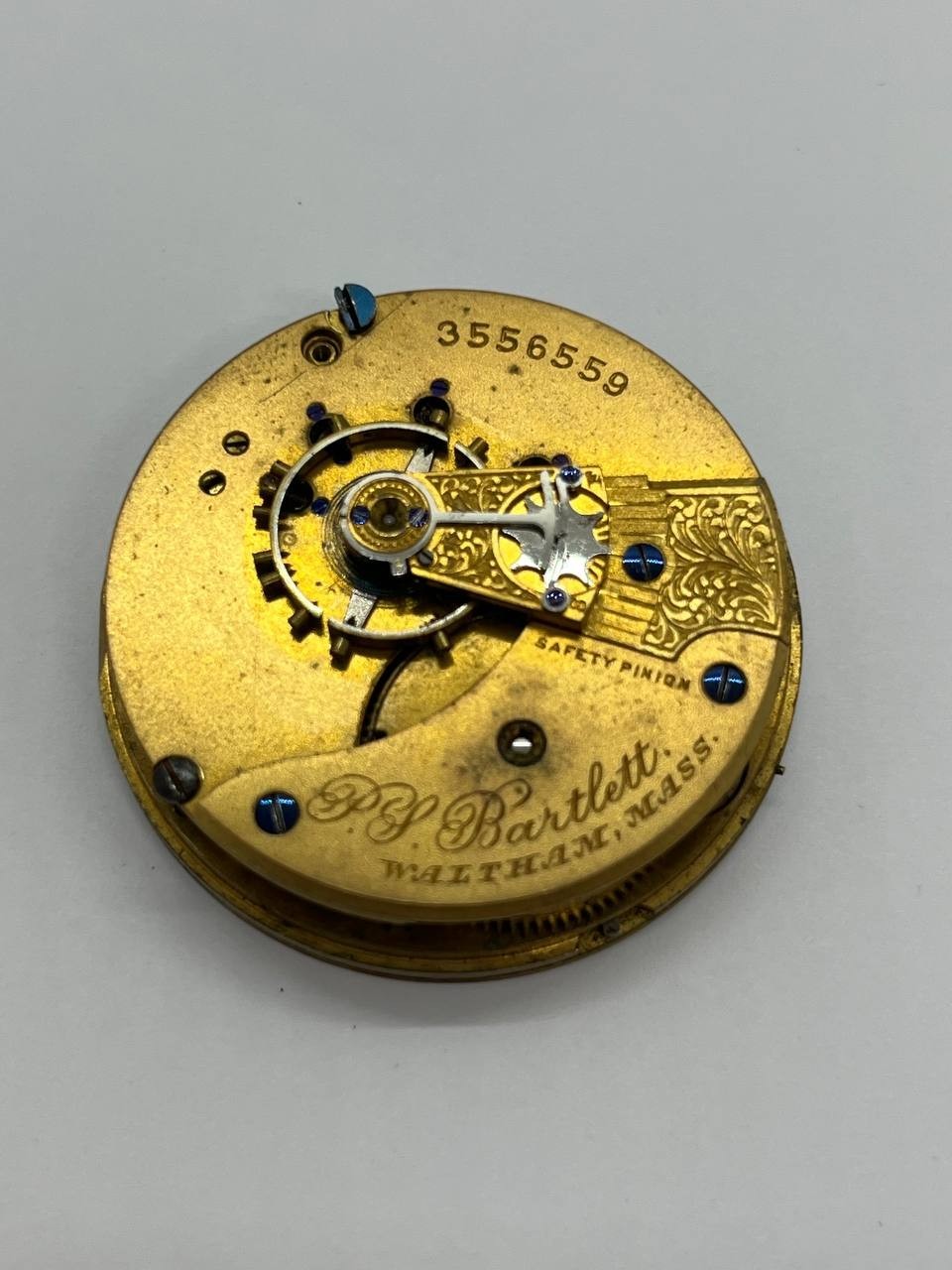 Waltham pocket watch movement 18s