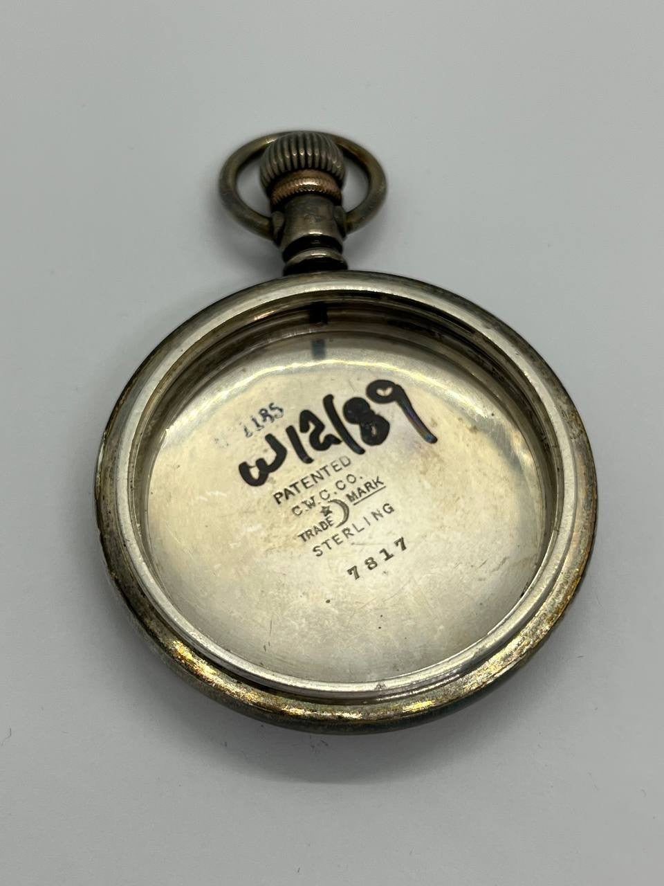 Sterling silver pocket watch case 16s