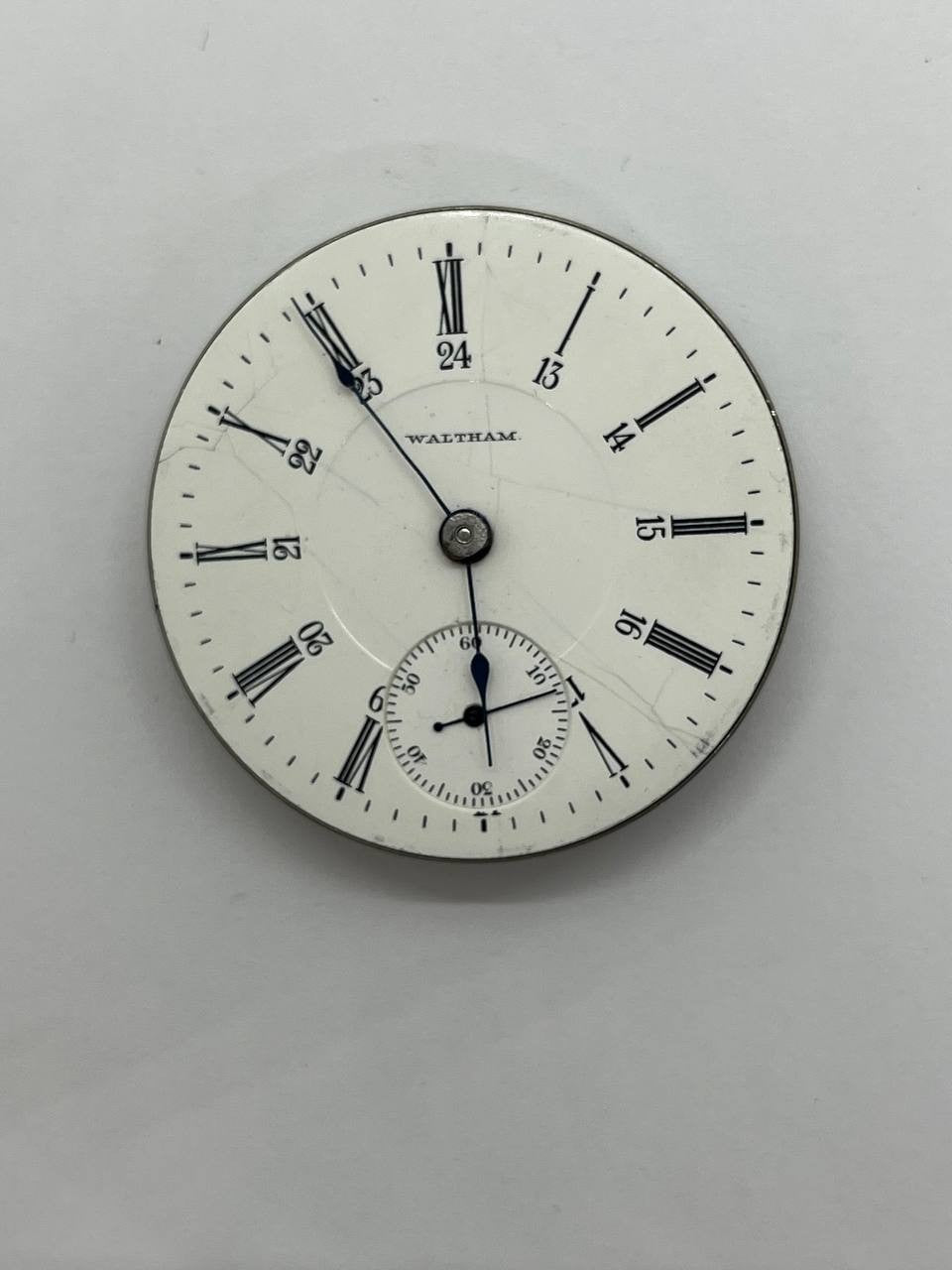 Waltham pocket watch movement 18s