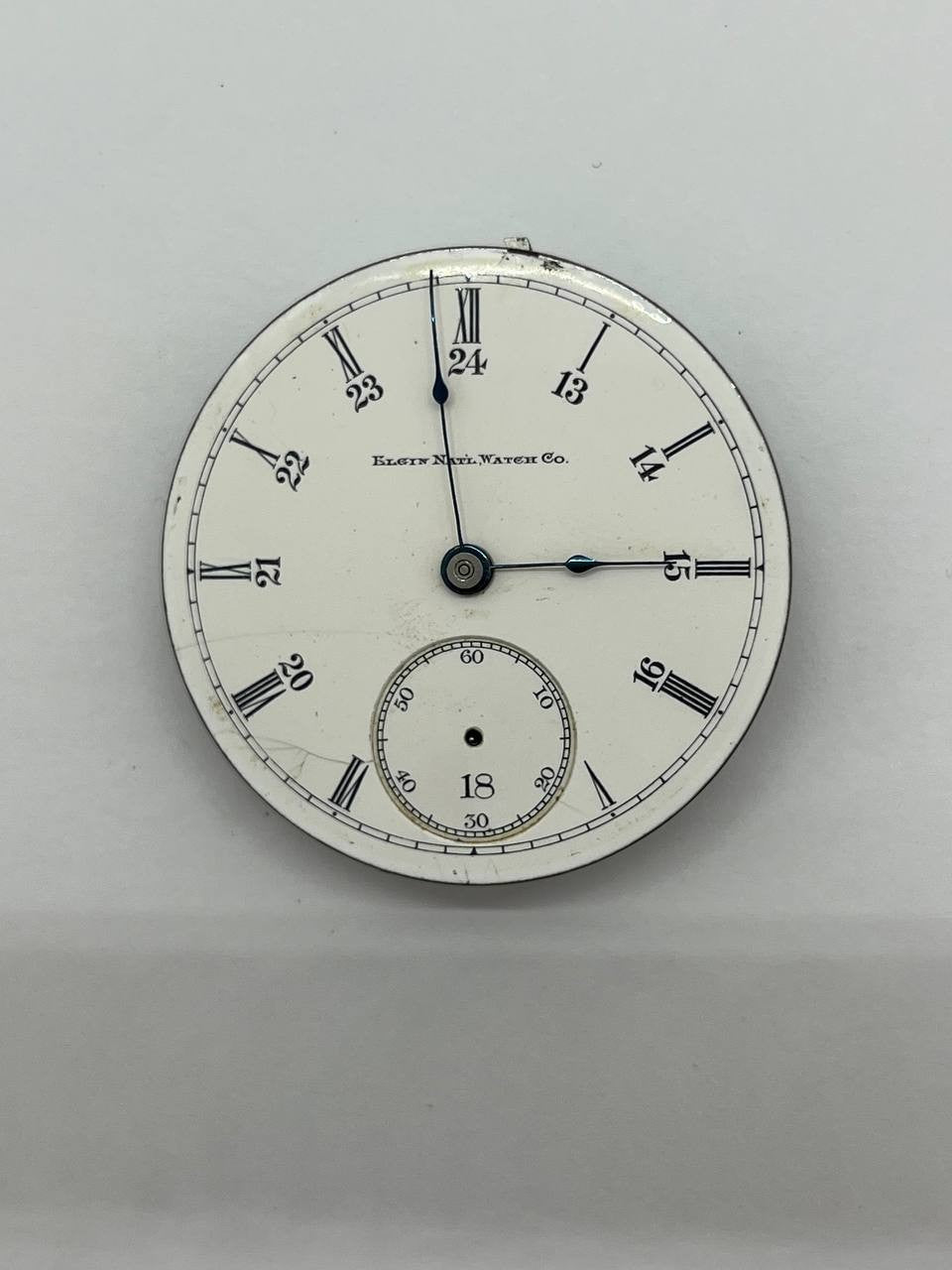 Elgin pocket watch movement 18s