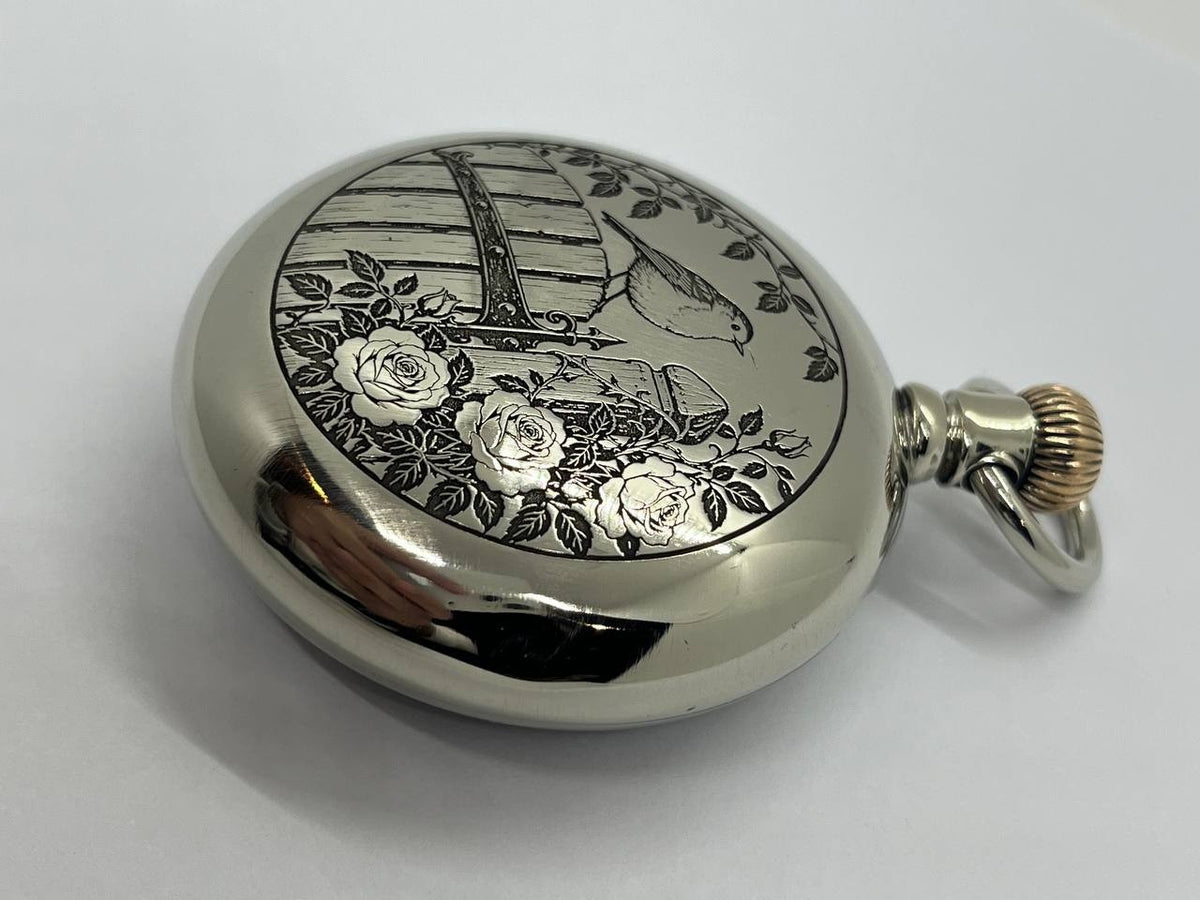 engraved pocket watch case 18s