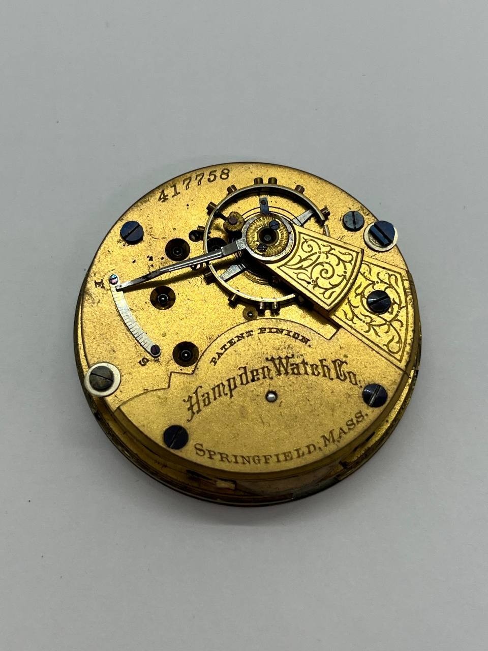 Hampden pocket watch movement 18s