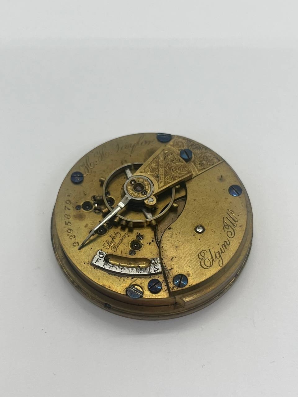 Elgin pocket watch movement 18s