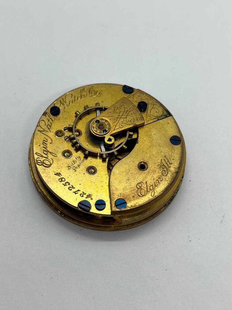 Elgin pocket watch movement 18s