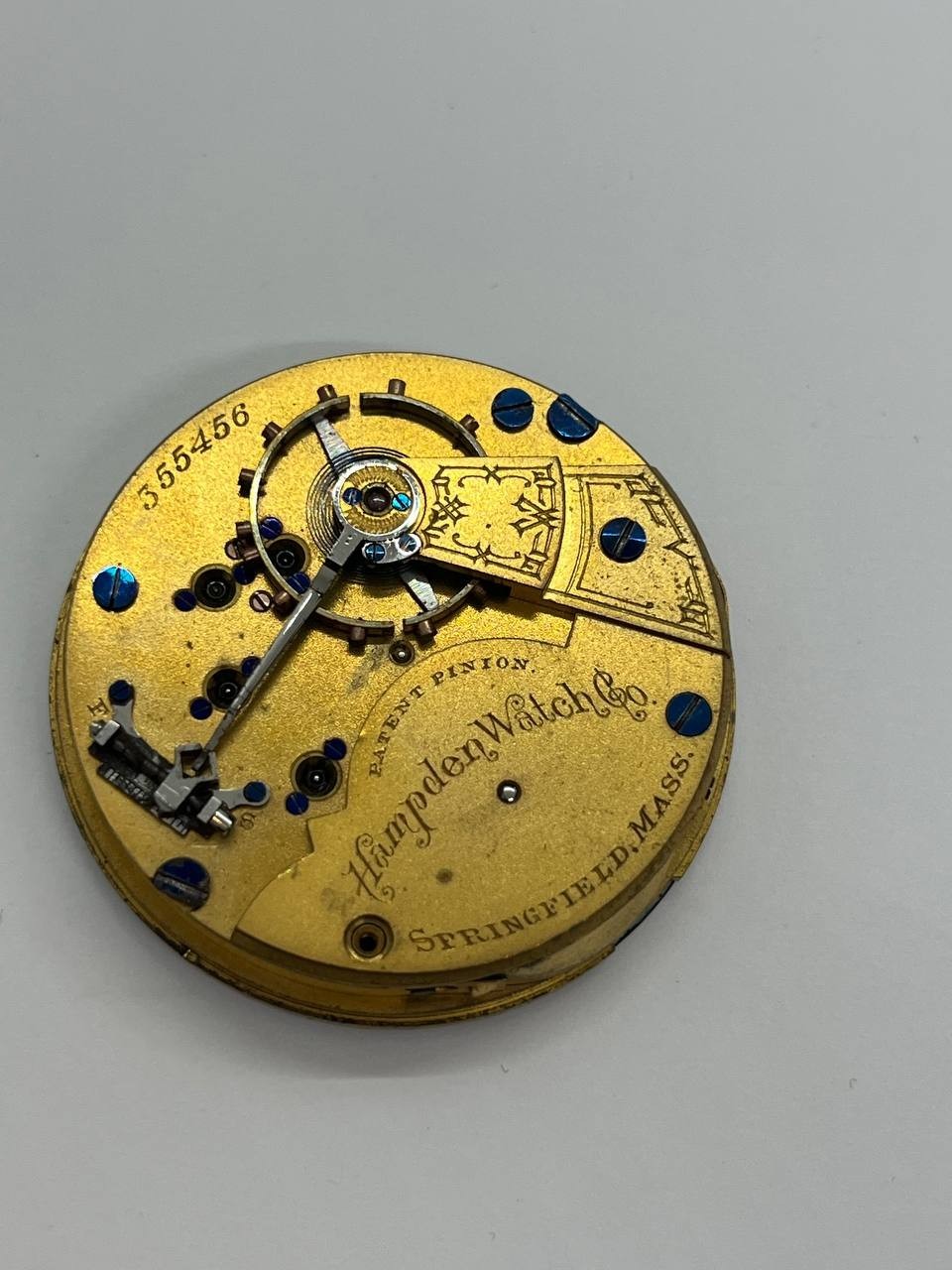 Hampden pocket watch movement 18s