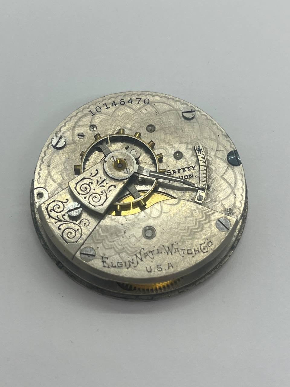 Elgin pocket watch movement 18s