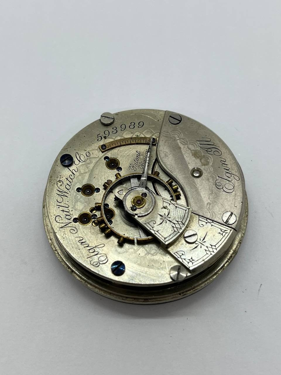 Elgin pocket watch movement 18s