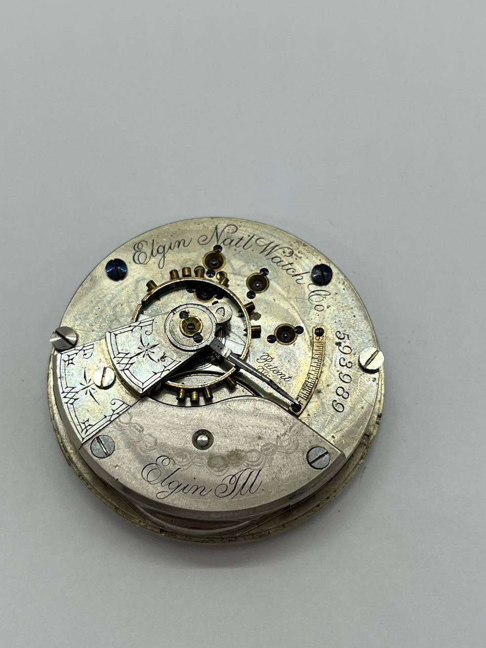 Elgin pocket watch movement 18s