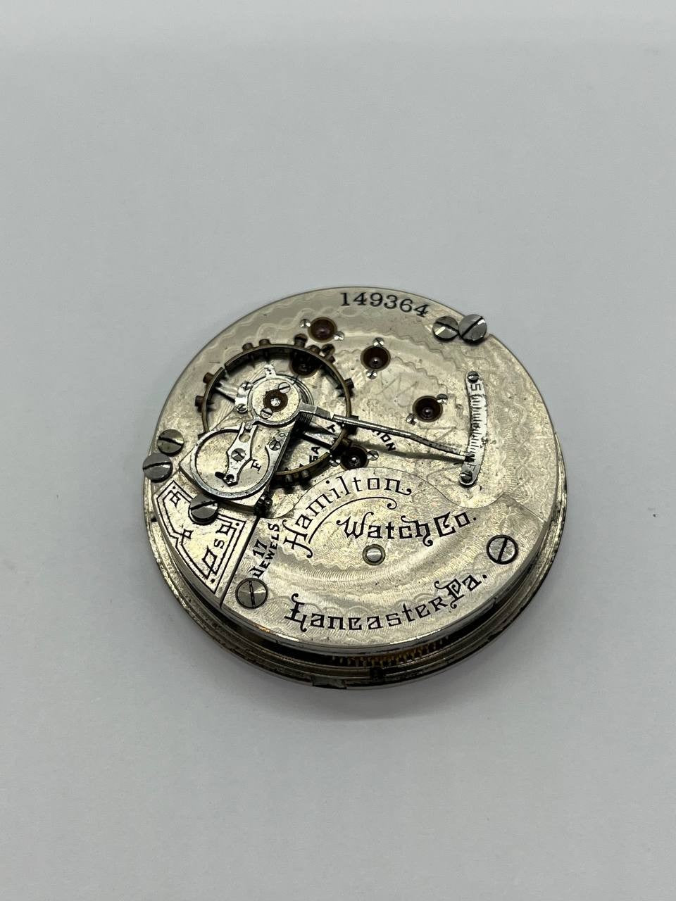 Hamilton pocket watch movement 18s