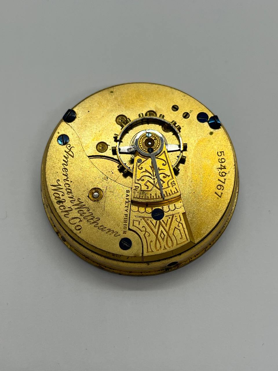 Waltham pocket watch movement 18s
